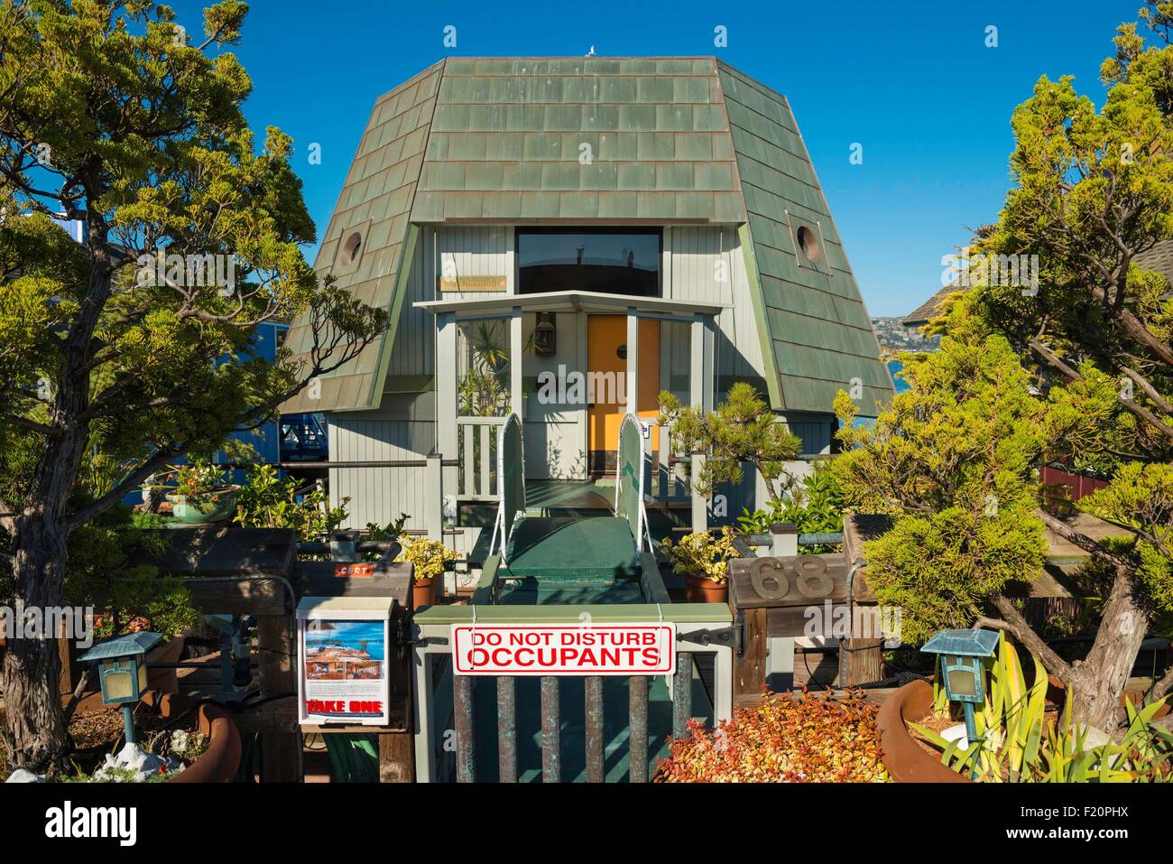 États-unis, Californie, banlieue nord de San Francisco, houseboats Banque D'Images