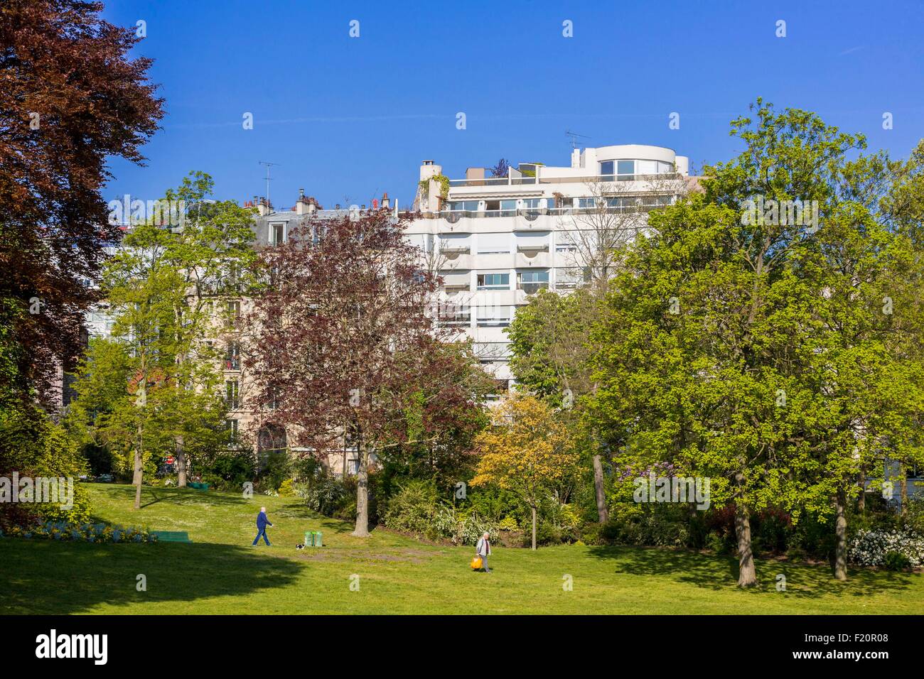 France, Paris, le parc Montsouris Banque D'Images