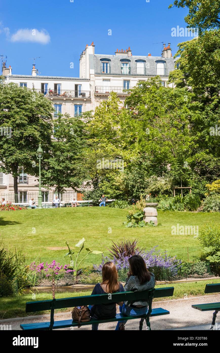 France, Paris, 17e arrondissement, Batignolles, Batignolles square Banque D'Images