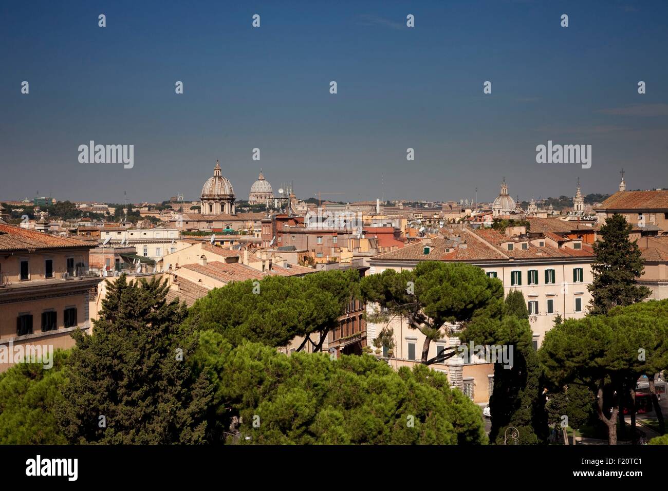 L'Italie, Latium, Rome, vue de l'Aracoeli, haut de l'escalier Banque D'Images