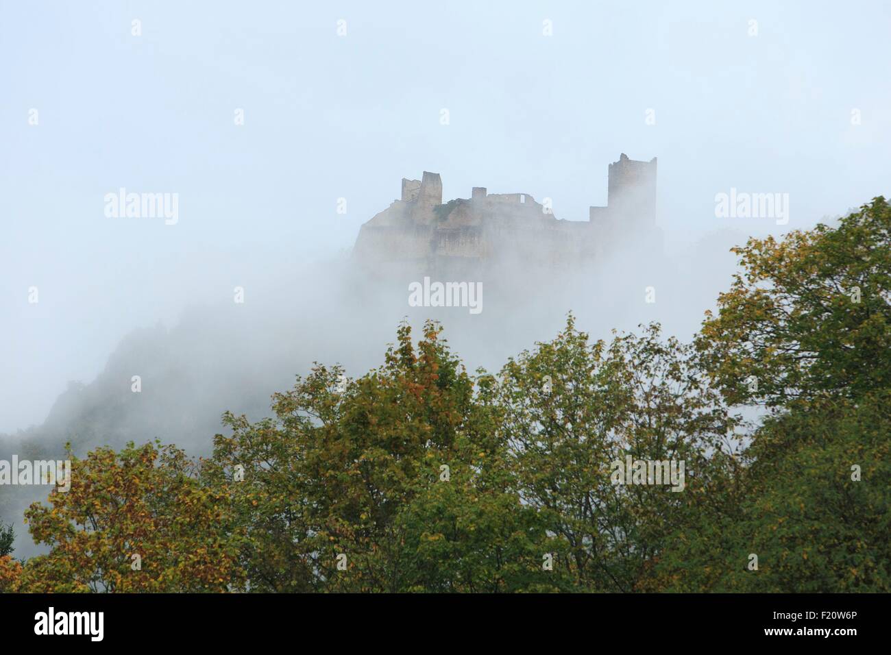 France, Alsace, Route des Vins d'Alsace, Ribeauvillé, également appelée château château Ulrich de Grand Ribeaupierre Banque D'Images