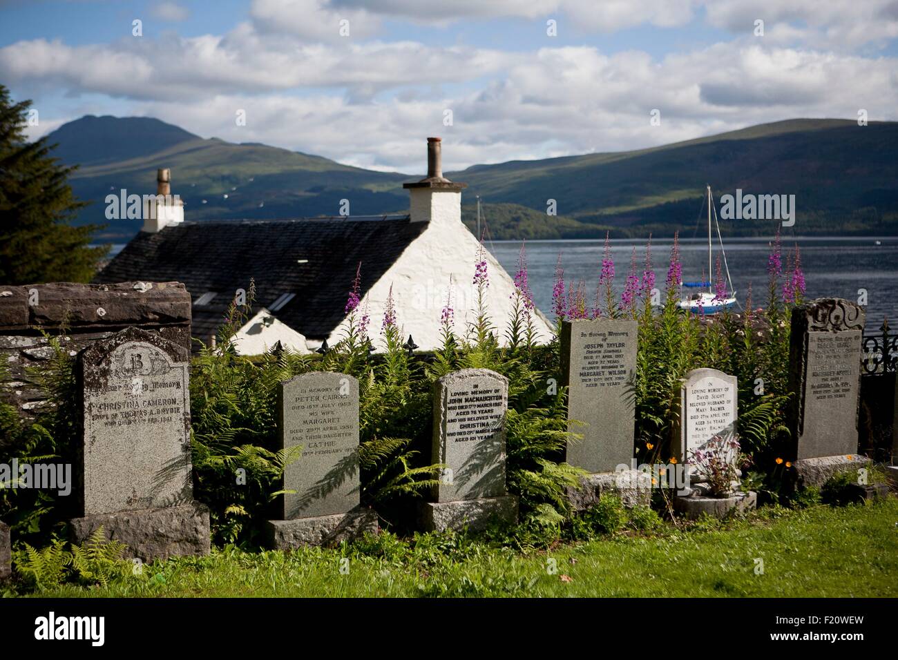 Royaume-uni, Ecosse, Highland, Luss, cimetière Banque D'Images