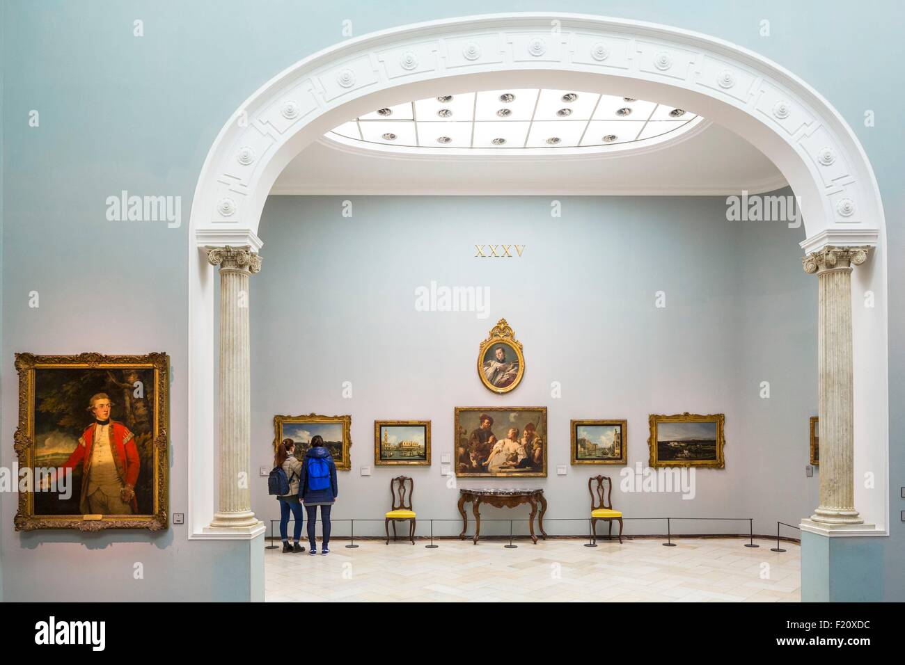 L'Italie, Lombardie, Milan, palais baroque Brera Pinacoteca di Brera musée d'art ancien et moderne inauguré en 1809, des peintures du 18e siècle Banque D'Images