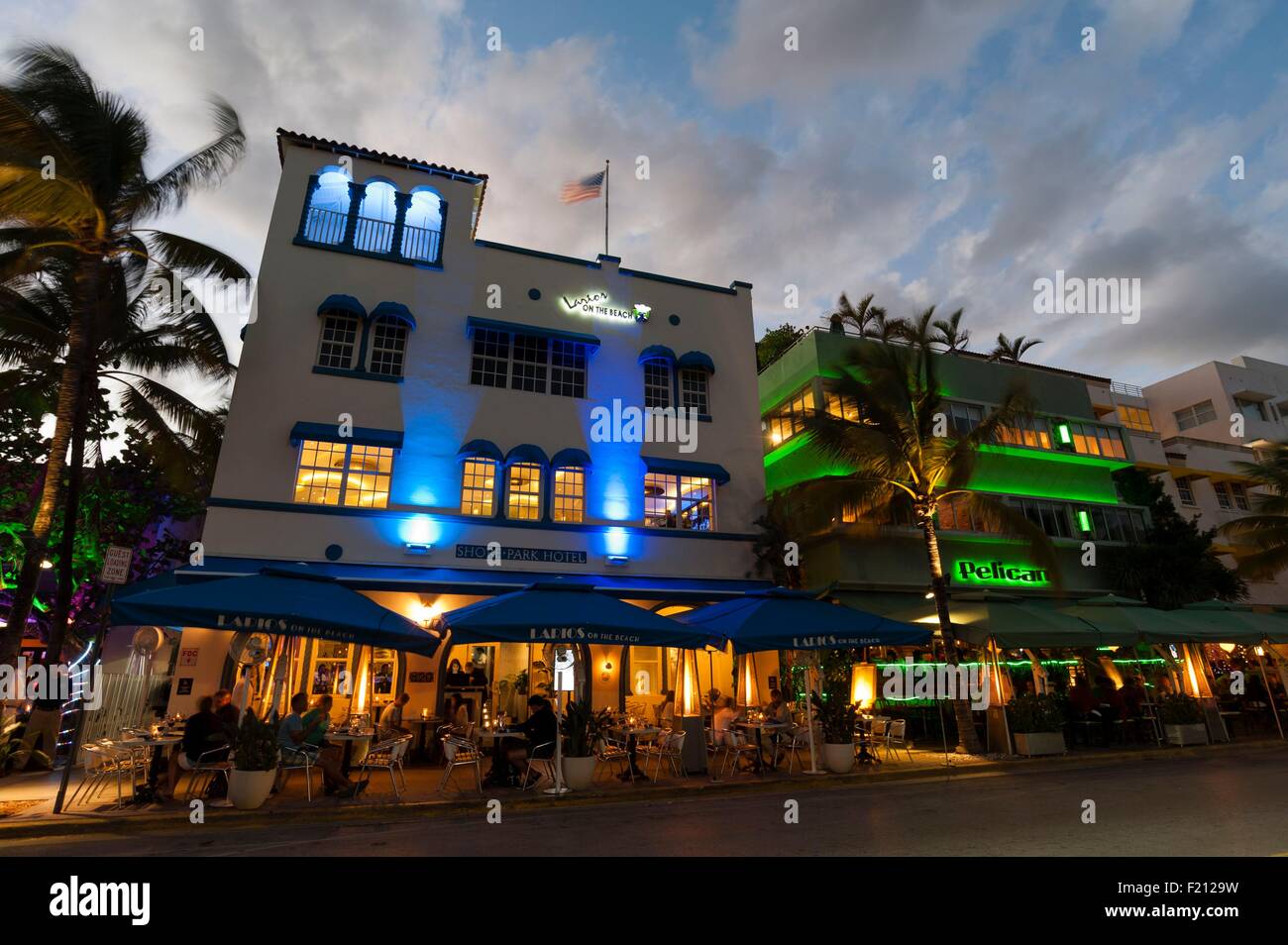 United States, Florida, Miami Beach, South Beach, Ocean Drive, Port Park Hotel Banque D'Images