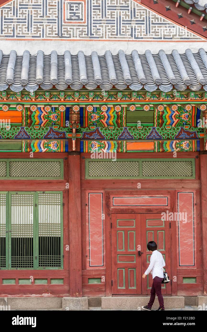 La Corée du Sud, Séoul, palais Deoksugung, le palais royal de la dynastie Joseon, pavilion Banque D'Images