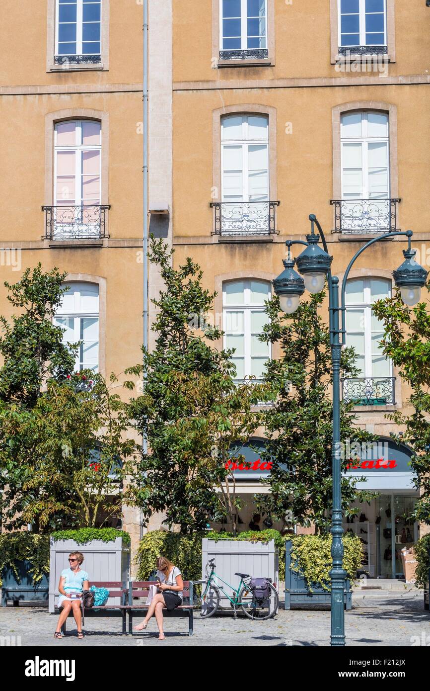 La France, de l'Ille et Vilaine, Rennes, Place de l'hôtel de ville datant du 18ème siècle Banque D'Images