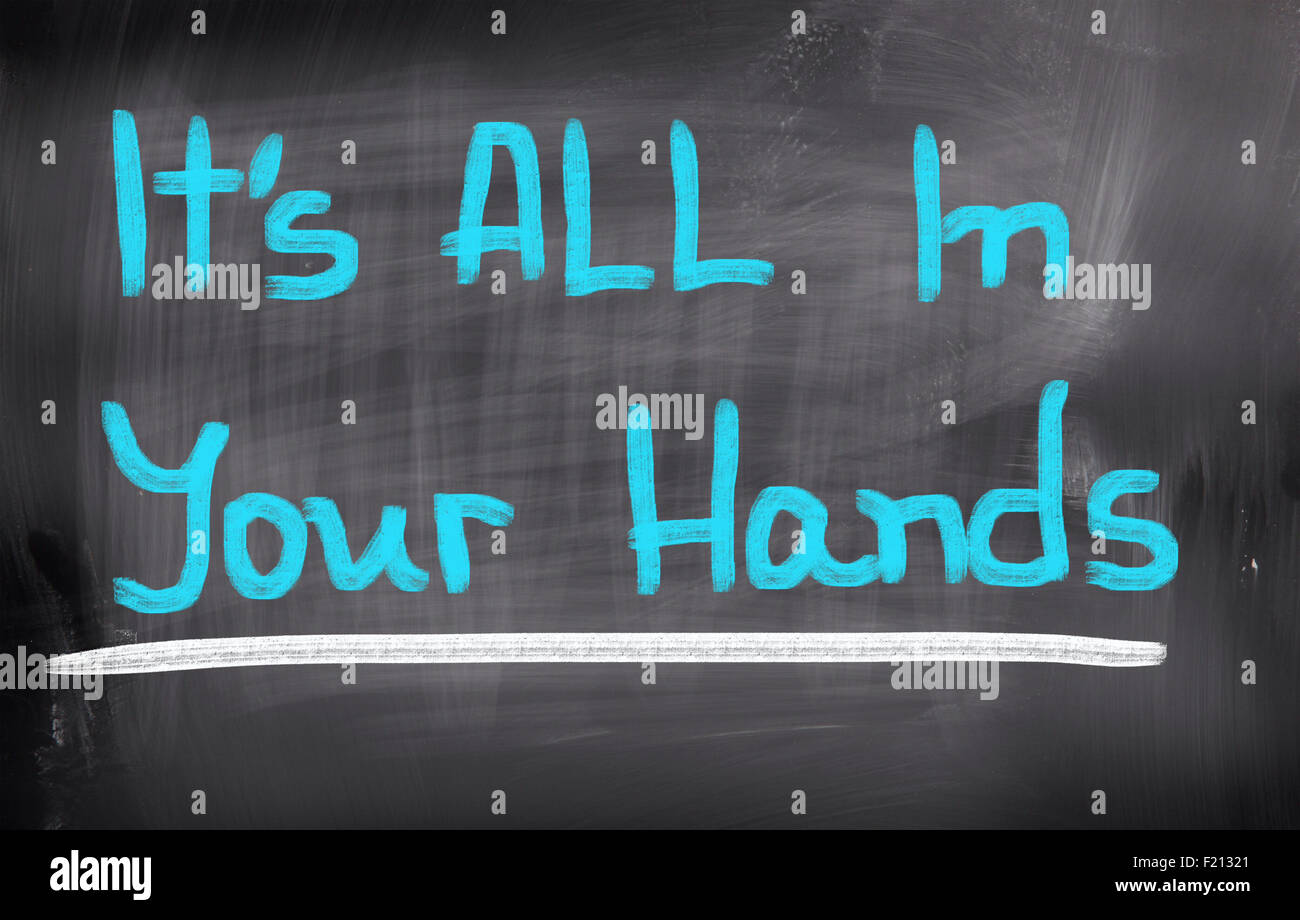 C'est tout dans vos mains Concept Banque D'Images
