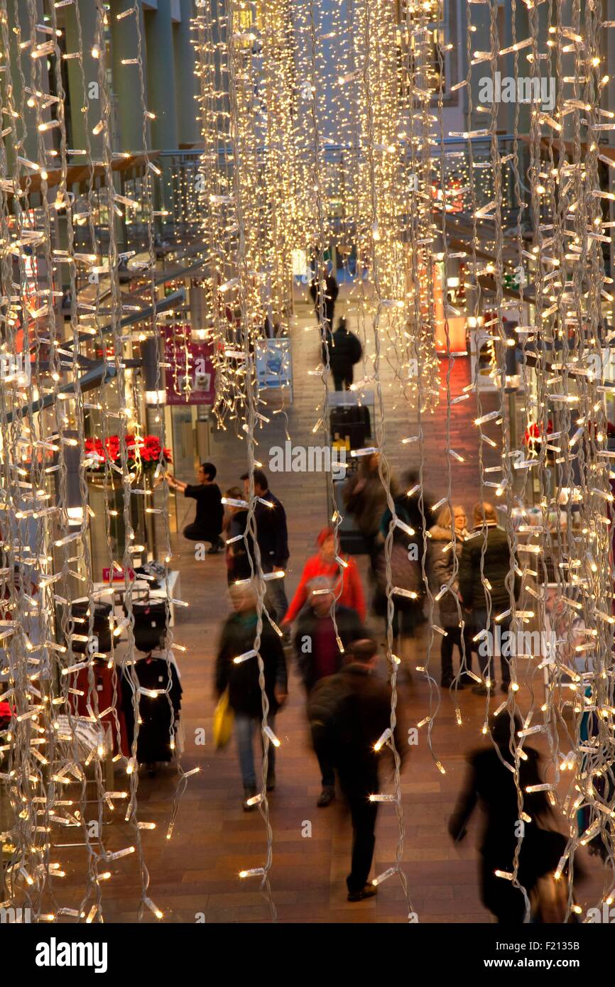 L'Autriche, Haute Autriche, Linz, Noël, Centre Commercial Arkaden Banque D'Images