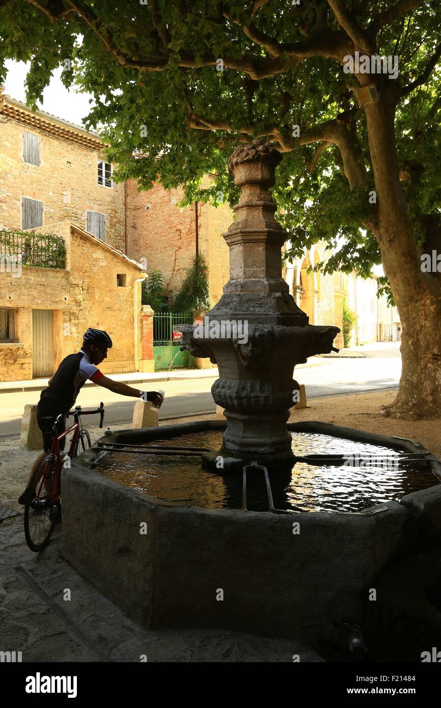 La France, Vaucluse, Comtat Venaissin, Modene, Fontaine 4 saisons (XVIII) Banque D'Images