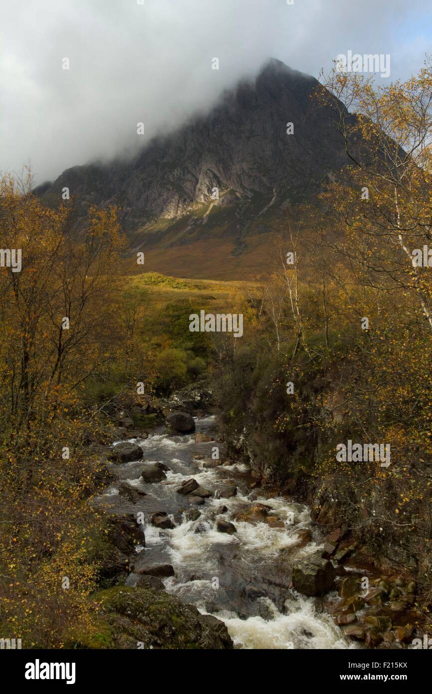 Royaume-uni, Ecosse, Glencoe, rivière Coupall Buachaille Etive Mor, Ecosse, Banque D'Images