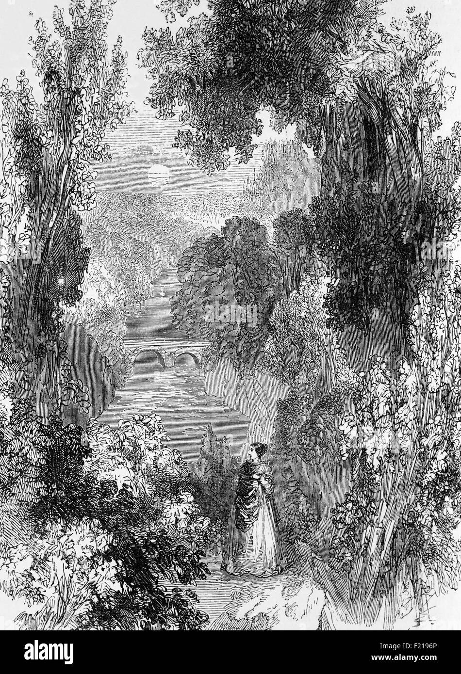 Une illustration de "l'Braes de Ballochmyle', une chanson écrite par Robert Burns en 1785 et pour la première fois dans l'Écossais James Johnson Musée musical en 1790. Banque D'Images
