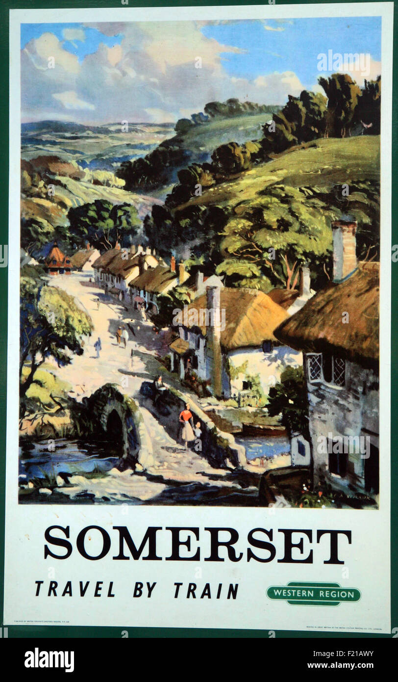 Impression de l'affiche de Somerset Banque D'Images