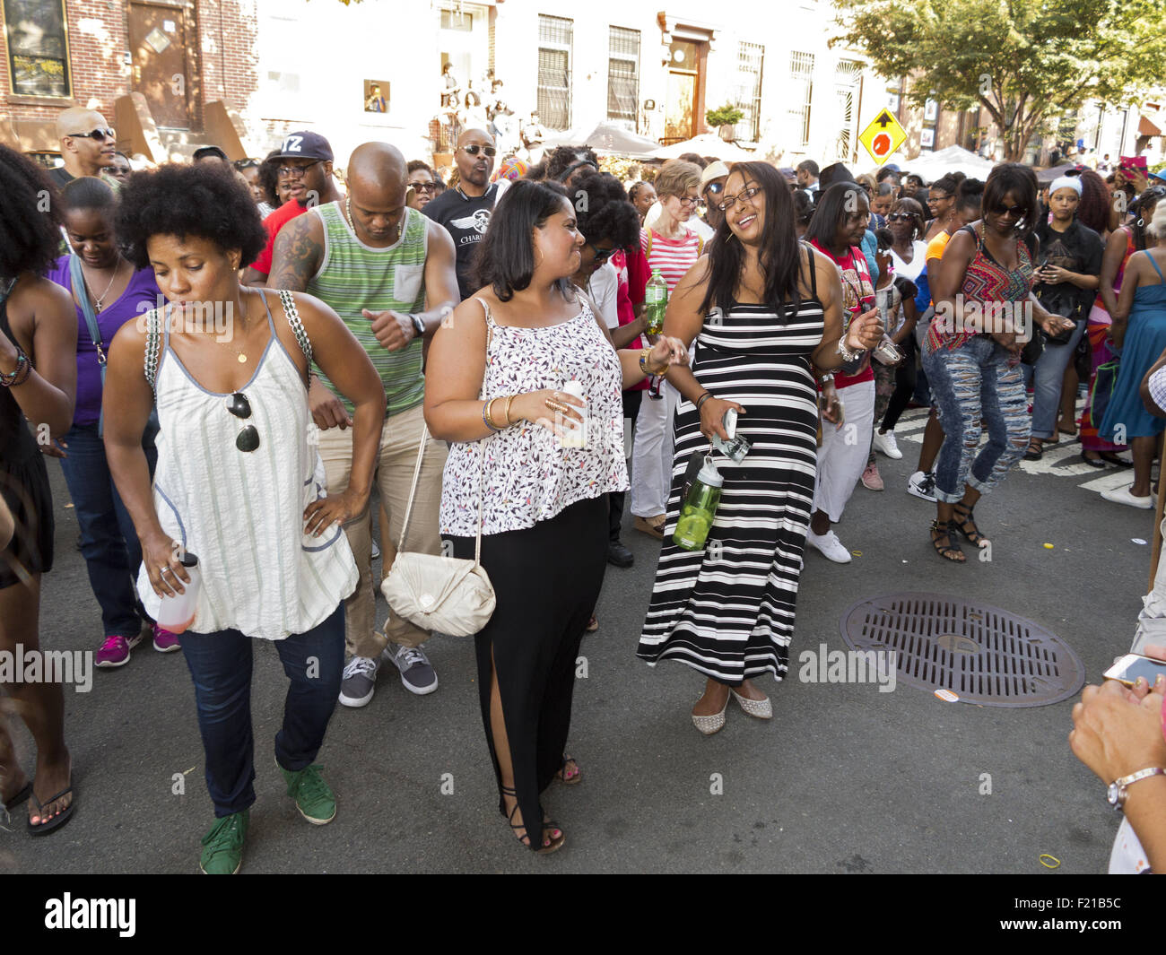 Spike Lee block party dans la section de Bedford Stuyvesant à Brooklyn, New York, le 29 août 9163. Banque D'Images