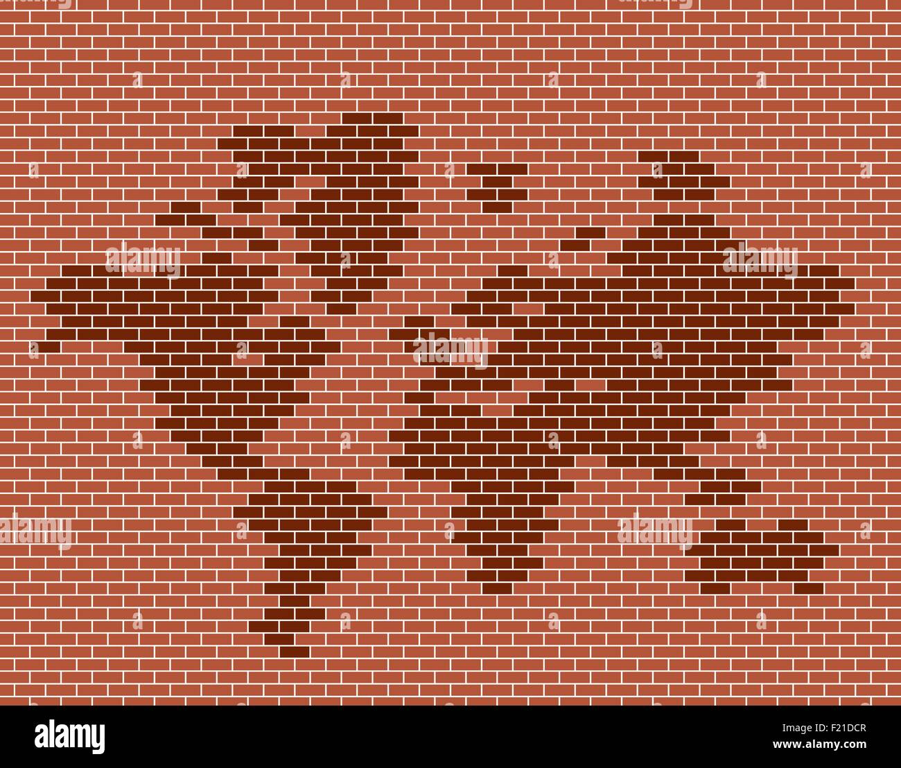 Une carte du monde fait de briques Illustration de Vecteur