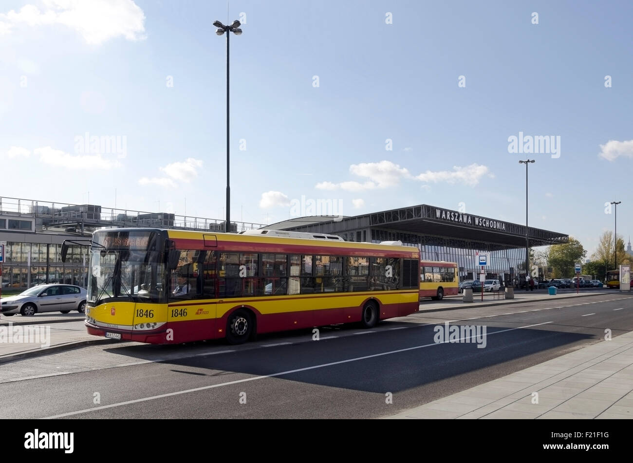 De la gare de l'Est de Varsovie et de la gare routière, Warszawa, Pologne, Polonais, Polska, Européen, l'UE, PL Banque D'Images