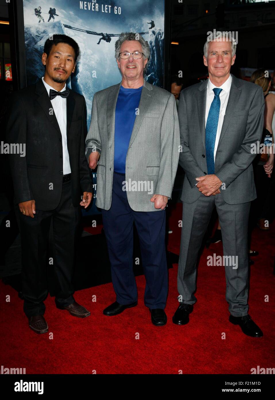 Los Angeles, CA, USA. Sep 9, 2015. Beck Weathers aux arrivées d'EVEREST Premiere, TCL Chinese 6 cinémas (autrefois Grauman's), Los Angeles, CA Septembre 9, 2015. Credit : Emiley Schweich/Everett Collection/Alamy Live News Banque D'Images