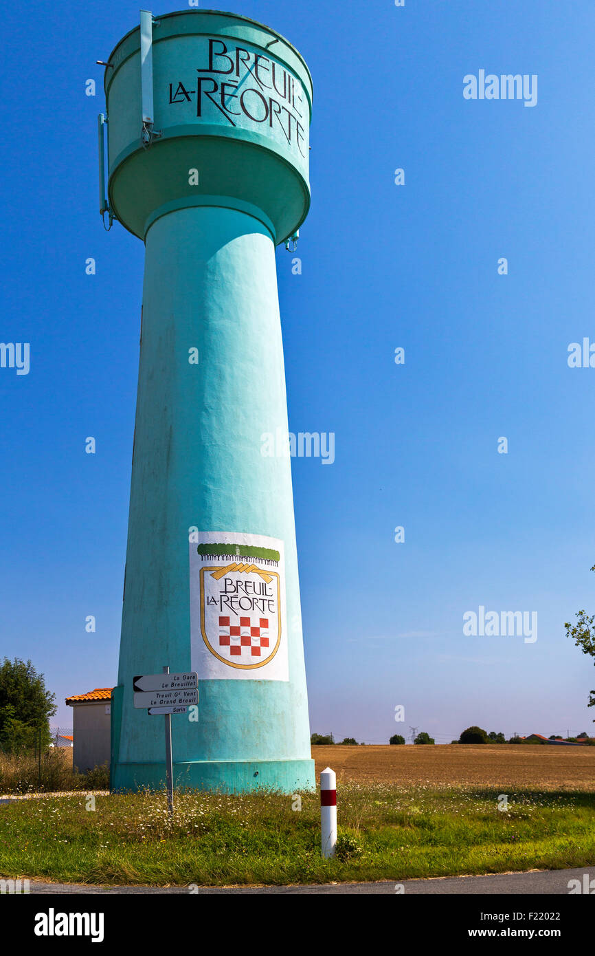 Château d'eau, Charentenay, Charente Maritime, France Banque D'Images