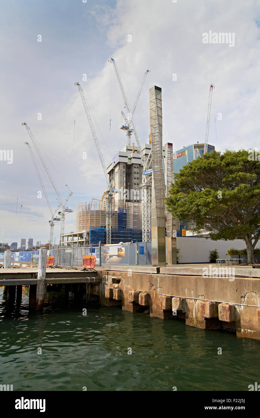 La construction du port de Sydney Barangaroo Banque D'Images