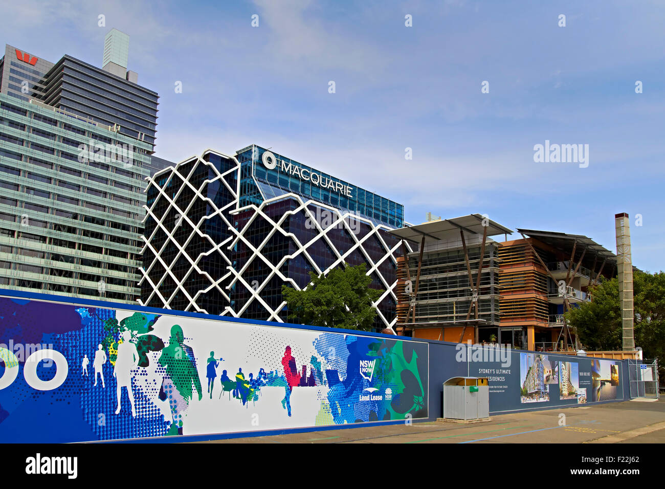 Barangaroo Le Port de Sydney avant d'eau de la construction résidentielle et d'affaires Banque D'Images