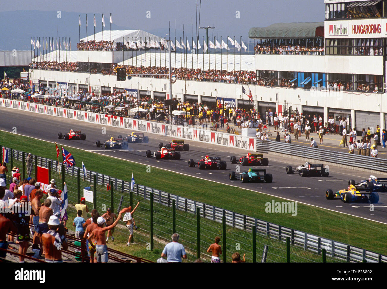 Hongrie La Formule 2 race start 1980 Banque D'Images