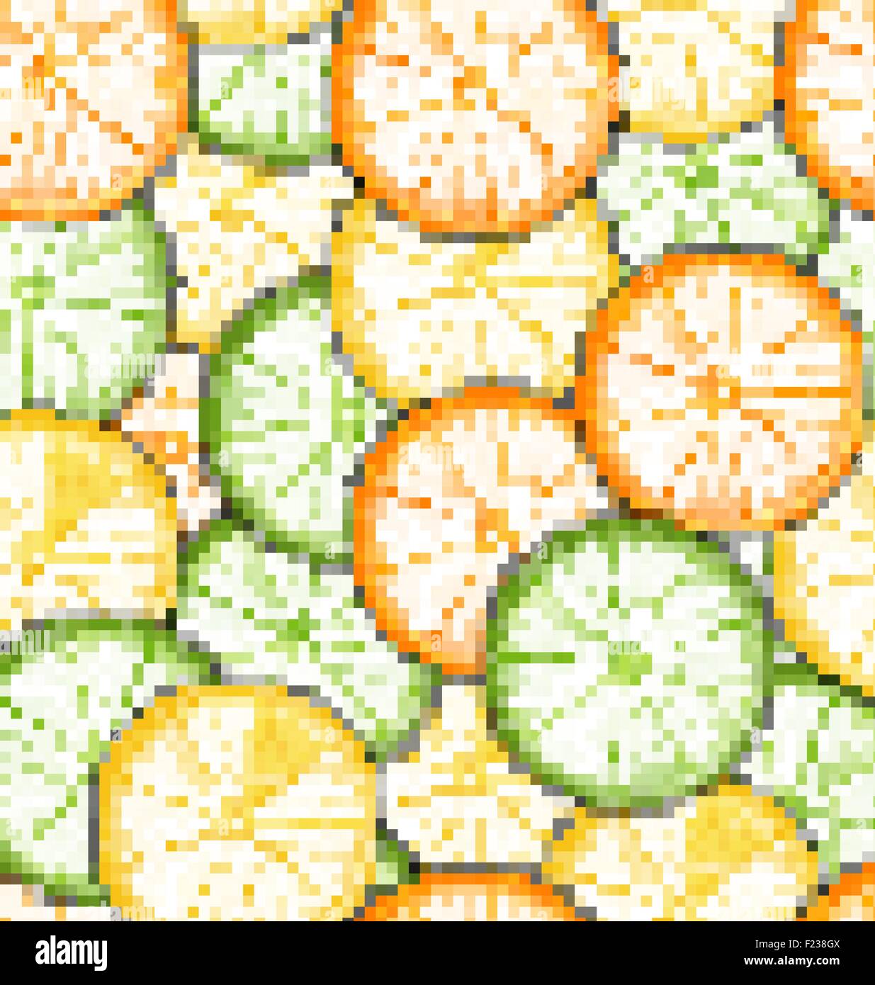 Modèle transparent avec des oranges, citrons et limes Illustration de Vecteur