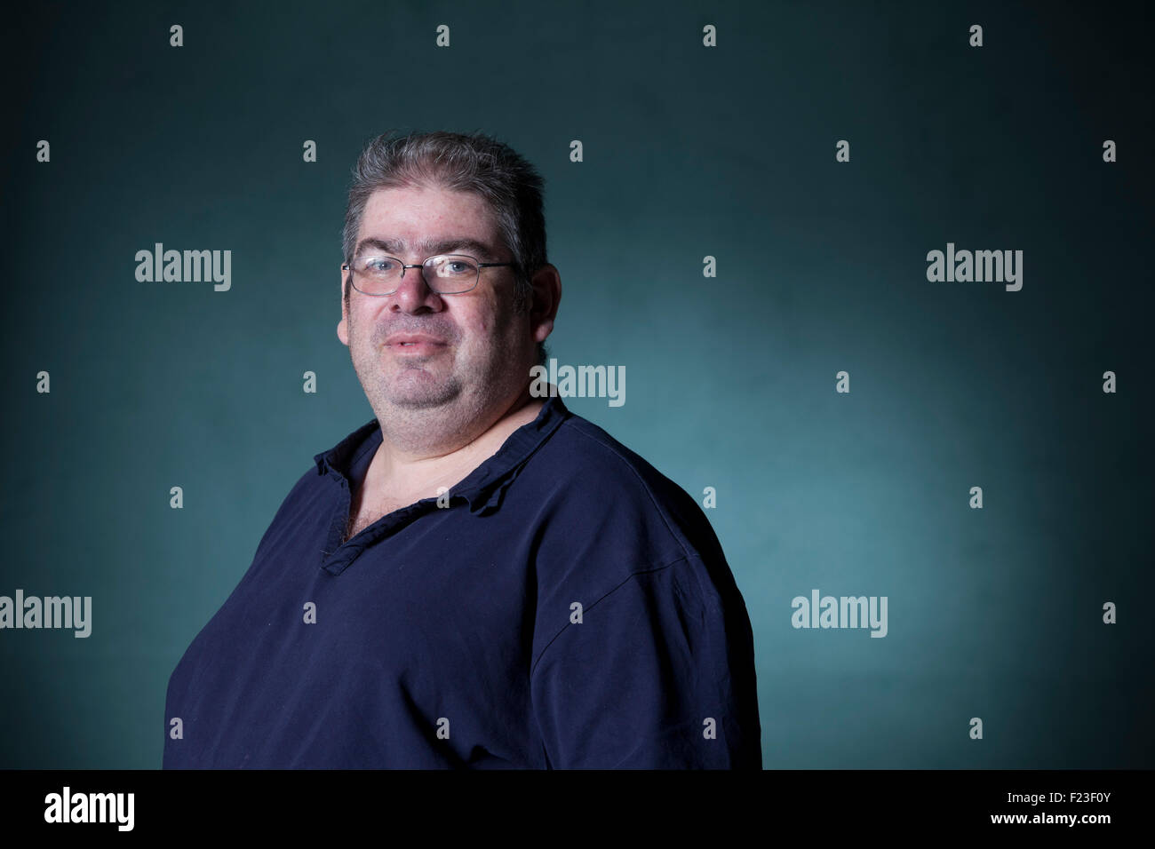 Ben Aaronovitch, l'auteur britannique né à Londres, à l'Edinburgh International Book Festival 2015. Edimbourg, Ecosse. 21 août 2015 Banque D'Images