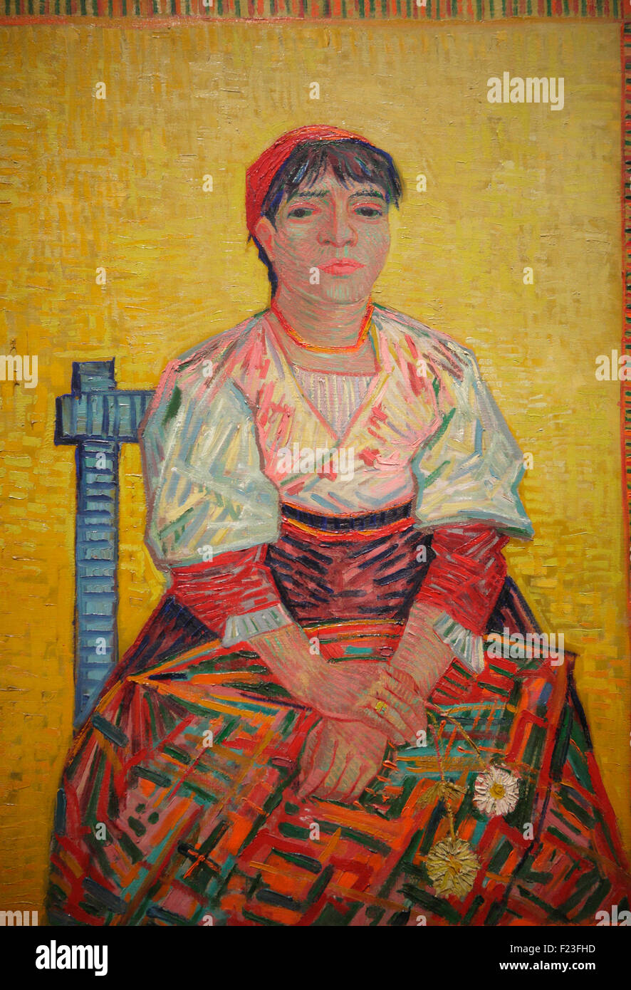 La femme italienne par Vincent van Gogh, Musée d'Orsay, Paris, France Banque D'Images