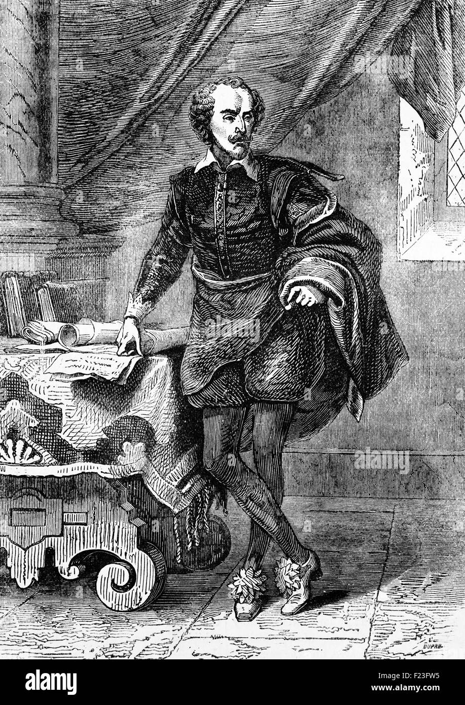 William Shakespeare (1564 - 1616) est né à Straford-upon-Avon, Warwickshire. Il était un poète et dramaturge anglais et à un certain moment entre 1585 et 1592, il a commencé une carrière à Londres en tant qu'acteur, écrivain et co-propriétaire d'une entreprise appelée à jouer les hommes Lord Chamberlain, connu plus tard comme les hommes du roi. Hi est maintenant largement considéré comme le plus grand écrivain dans la langue anglaise et de la dramaturge prééminent. Banque D'Images