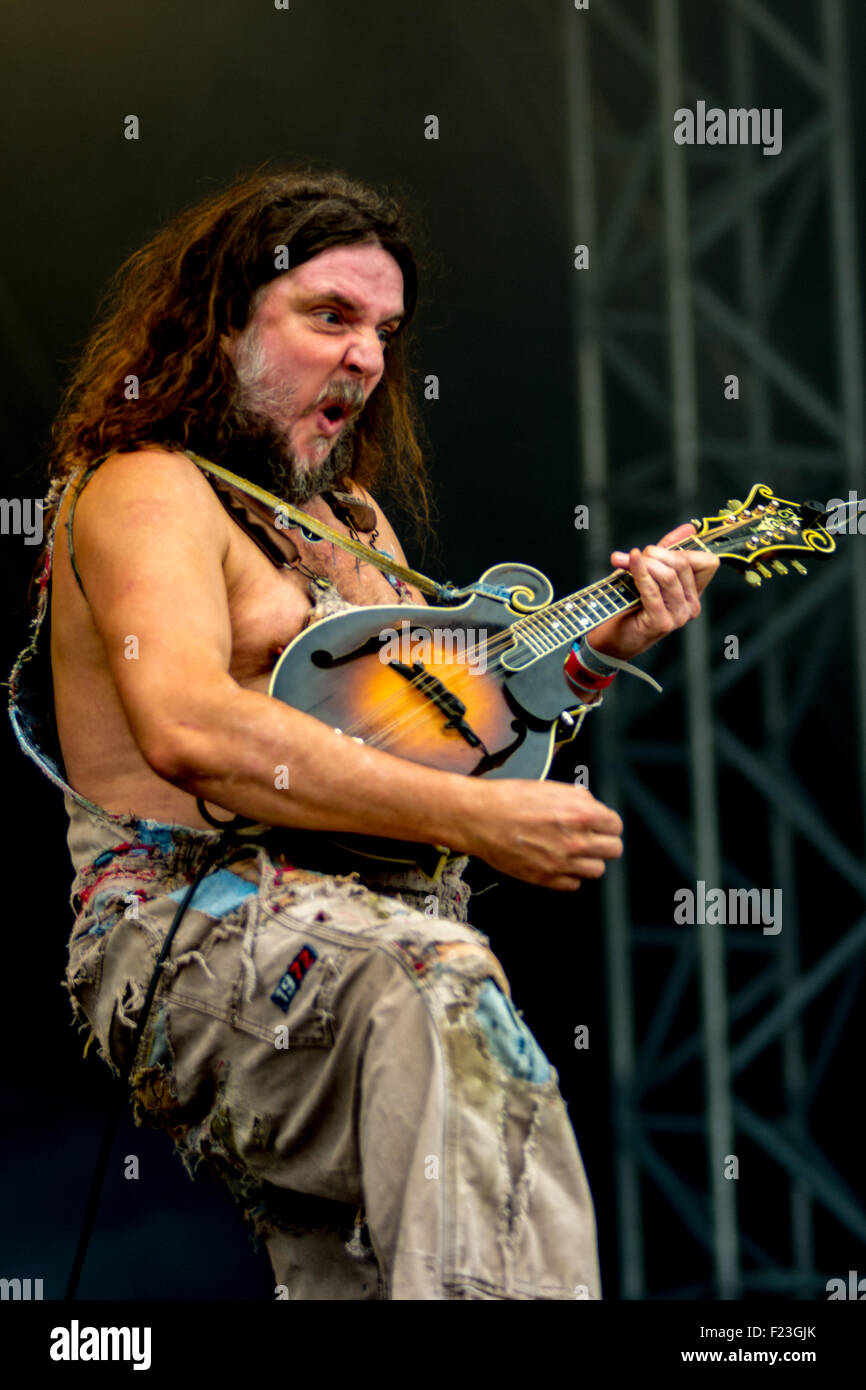 Bugo épater la foule Live au Festival 2015 victorieux Banque D'Images