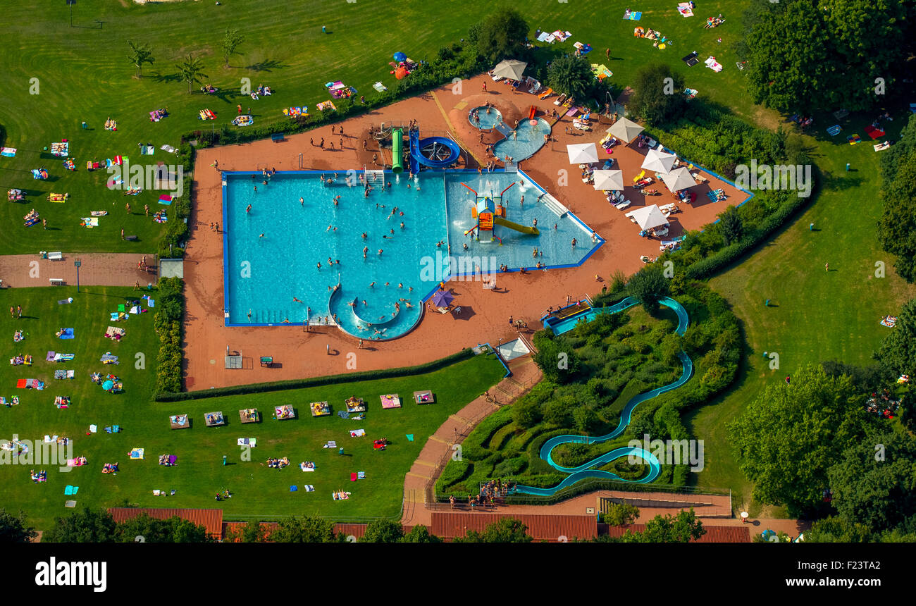 Piscine extérieure Hestert, Hagen, Rhénanie du Nord-Westphalie, Rhénanie-Palatinat, Allemagne Banque D'Images