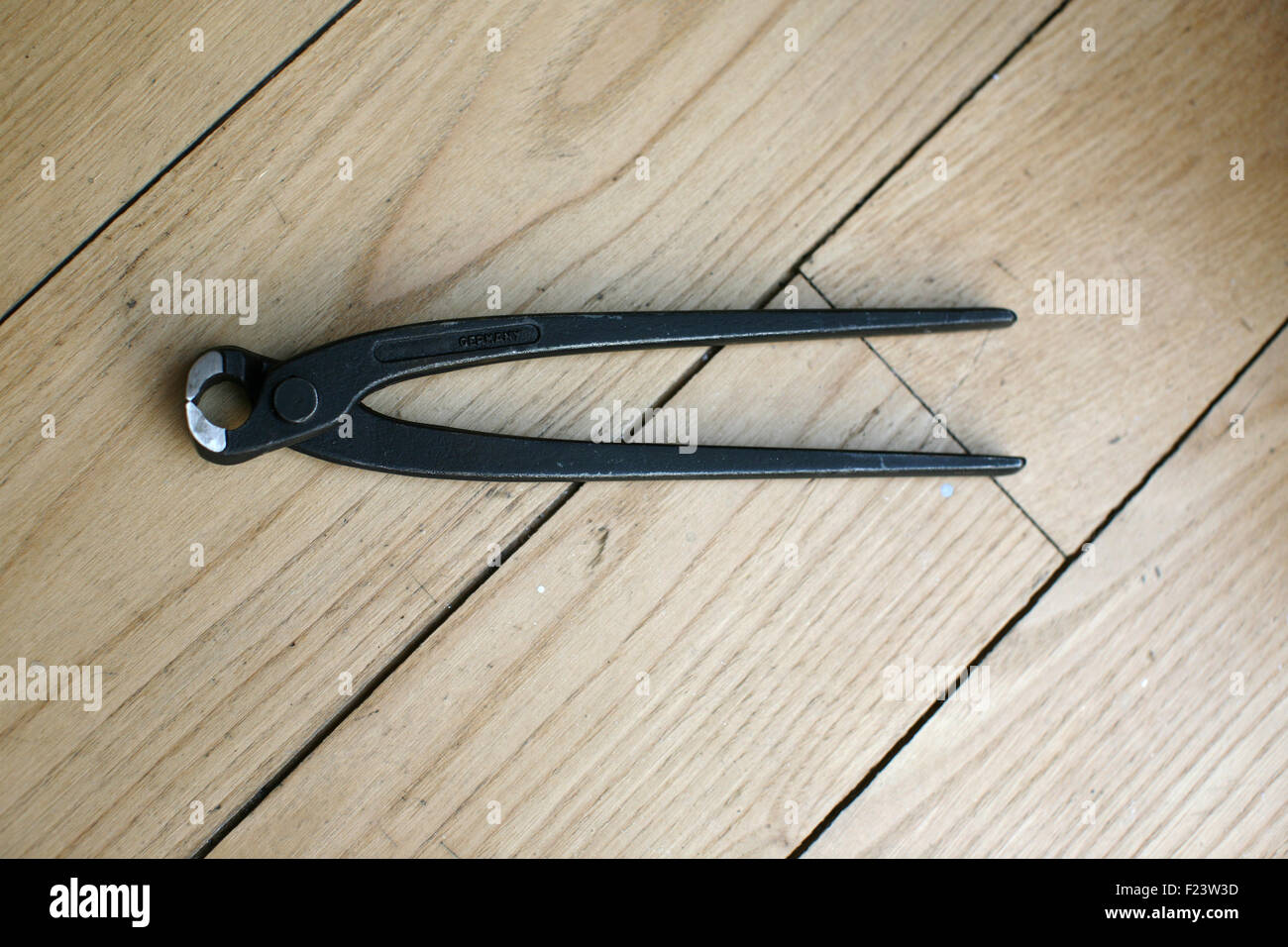 Un plancher en bois sur pince Banque D'Images