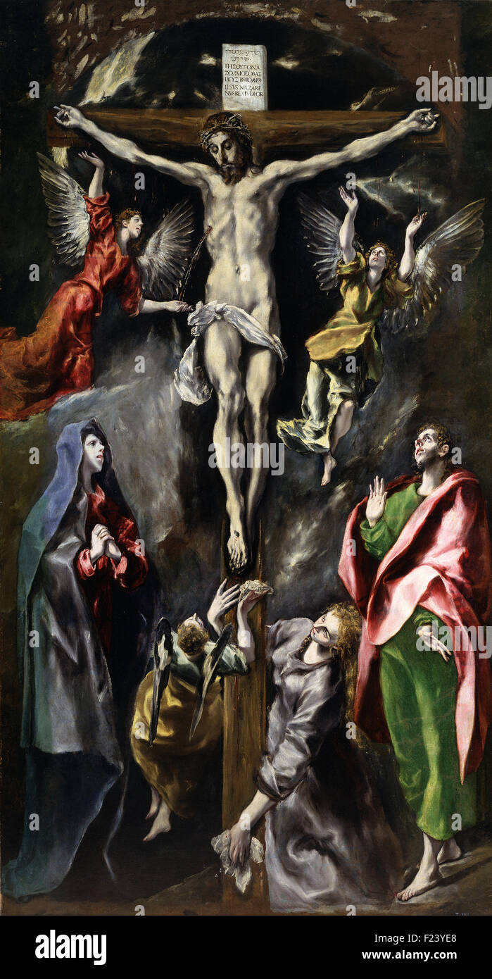 El Greco - La Crucifixion Banque D'Images