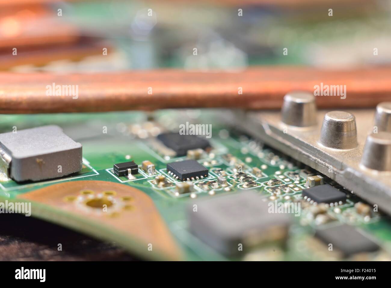 Radiateur de refroidissement sur la carte mère (CPU) Banque D'Images