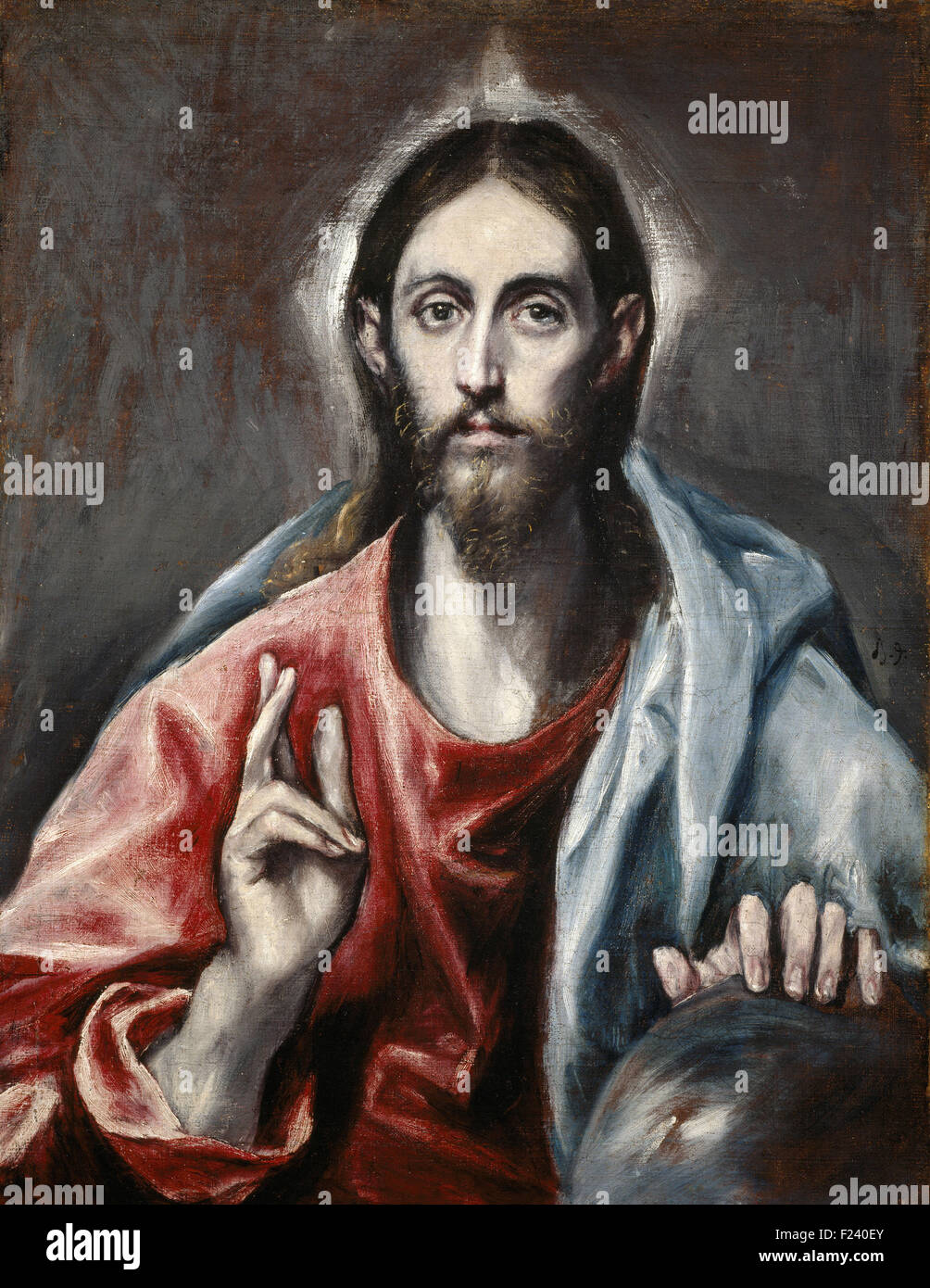 El Greco - Le Christ bénissant ('Le Sauveur du monde") Banque D'Images