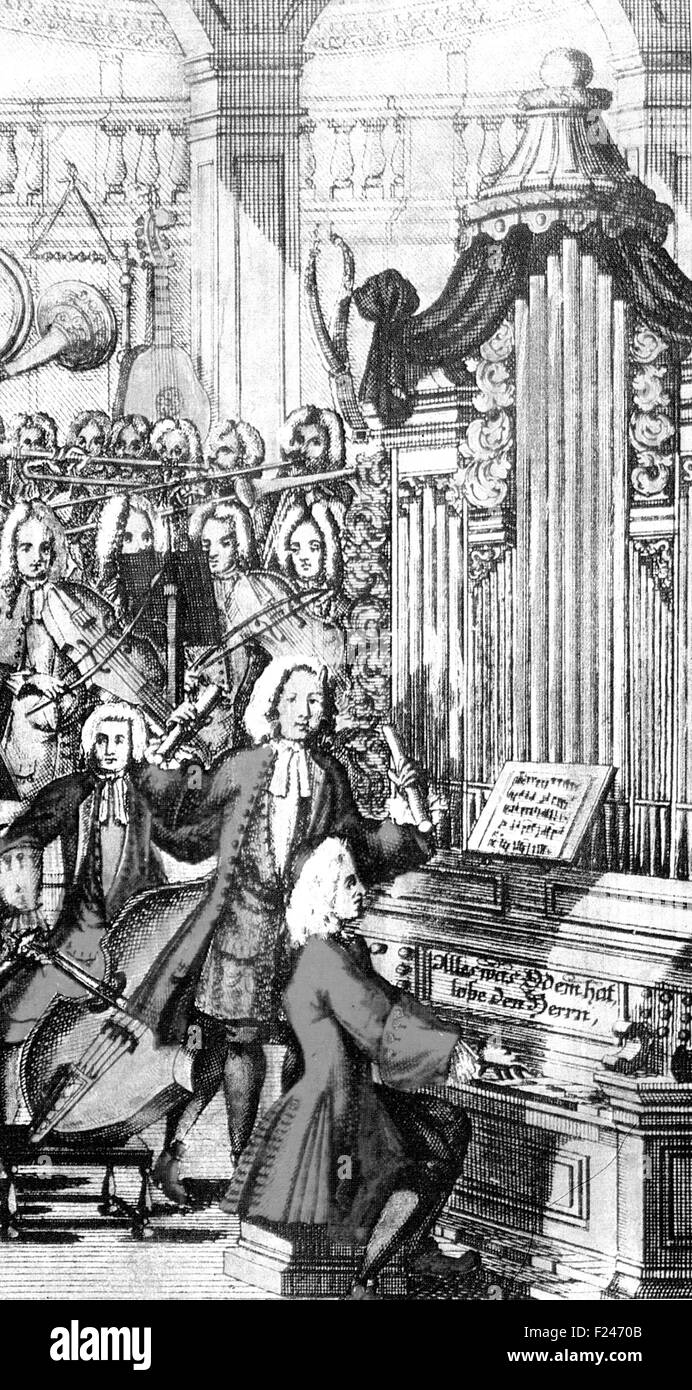 LEXIKON MUSICALISCHES Illustration tirée du livre 1732 par Johann Walther la définition de plus de 3000 termes musicaux Banque D'Images