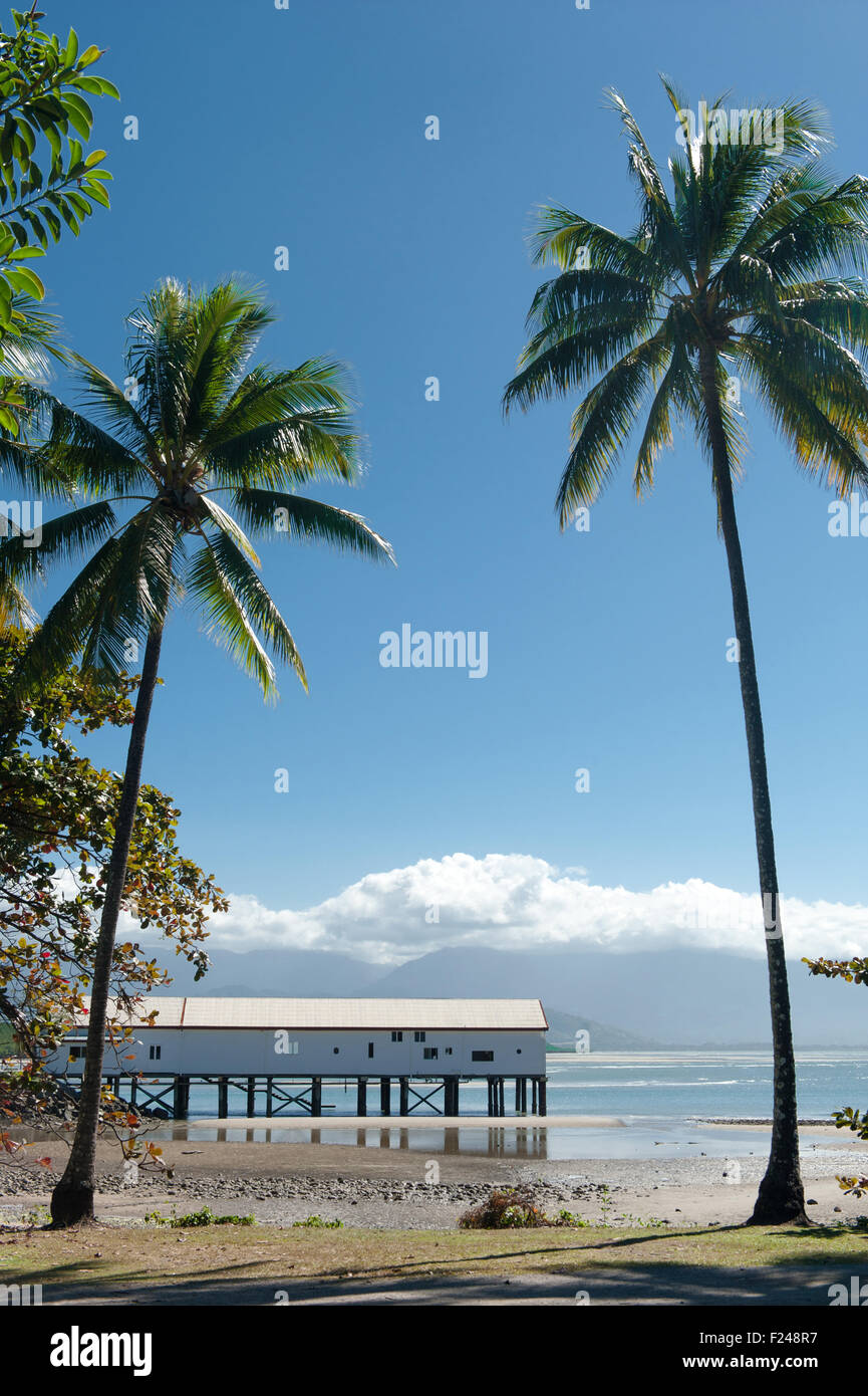 Le sucre historique quai de Port Douglas, Queensland du nord, Australie Banque D'Images