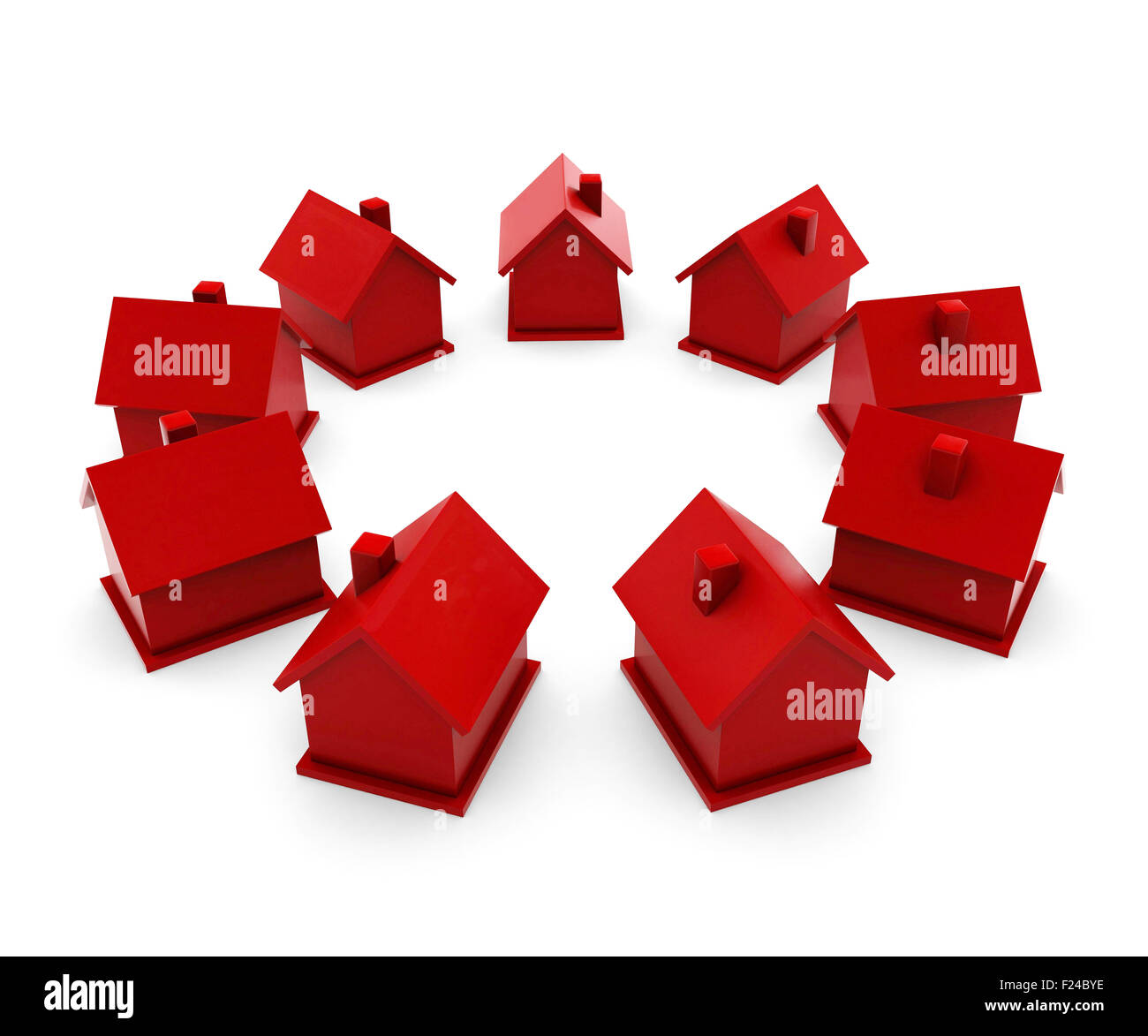 Petit rouge sur un fond blanc Circle Banque D'Images