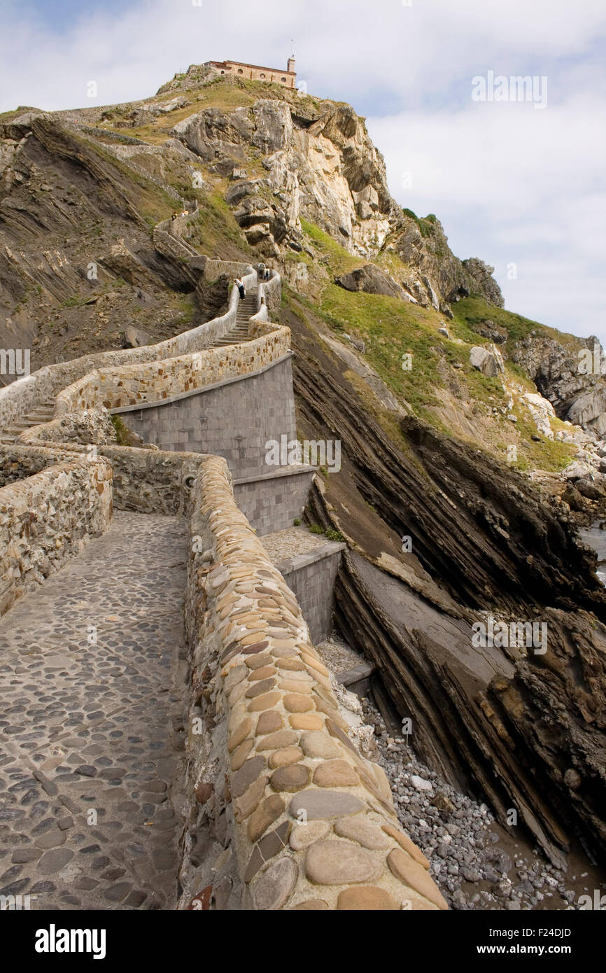 San juan de Gaztelugatxe au Pays basque Banque D'Images