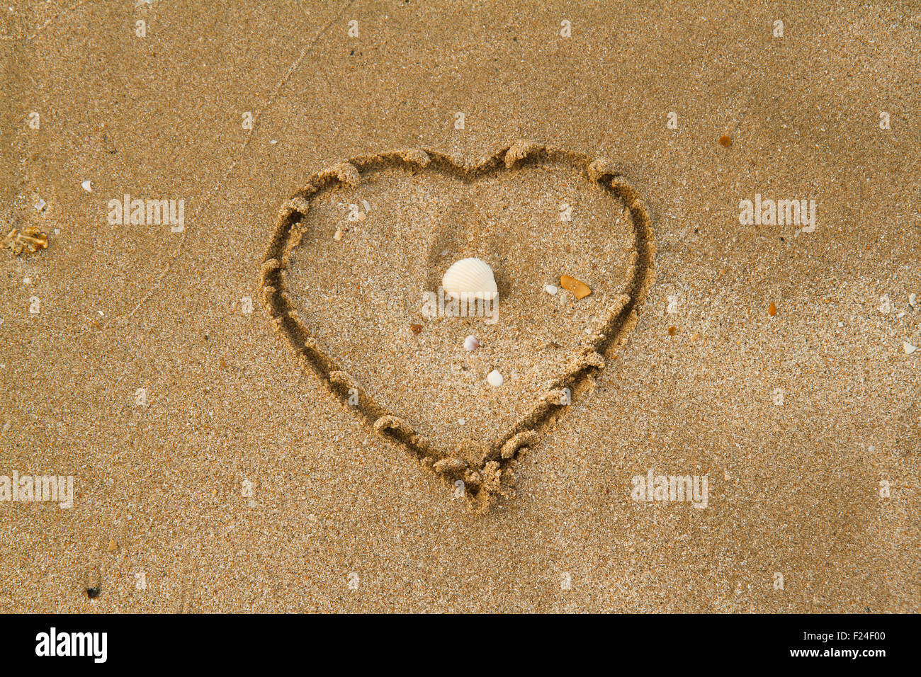 L'amour sur le sable Banque D'Images