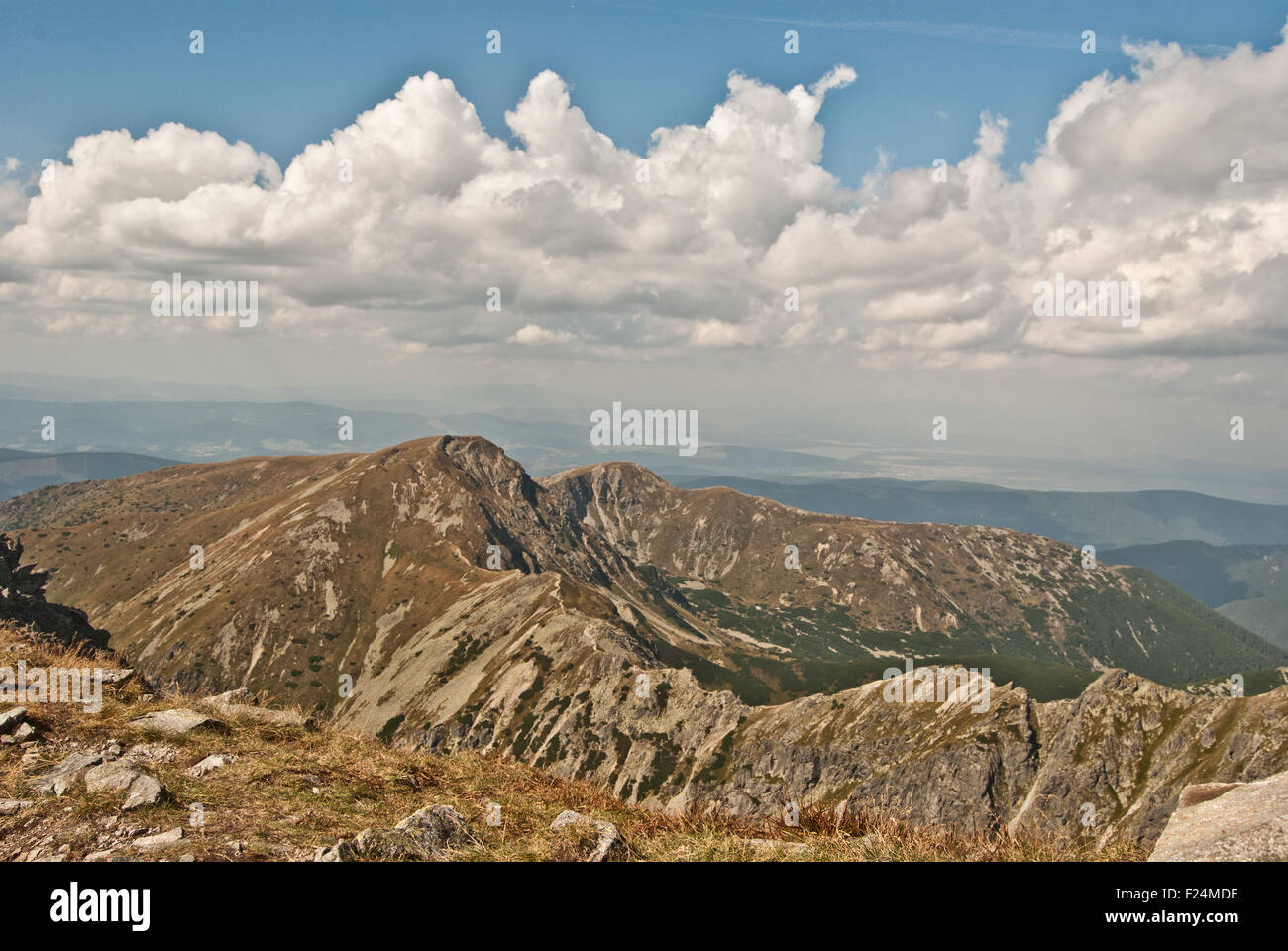 De hautes montagnes panorama depuis Spalena hill en partie de montagnes Tatry appelé Rohace Banque D'Images