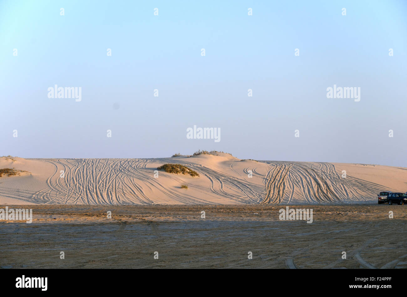 Paysage désertique à Doha, Qatar Banque D'Images