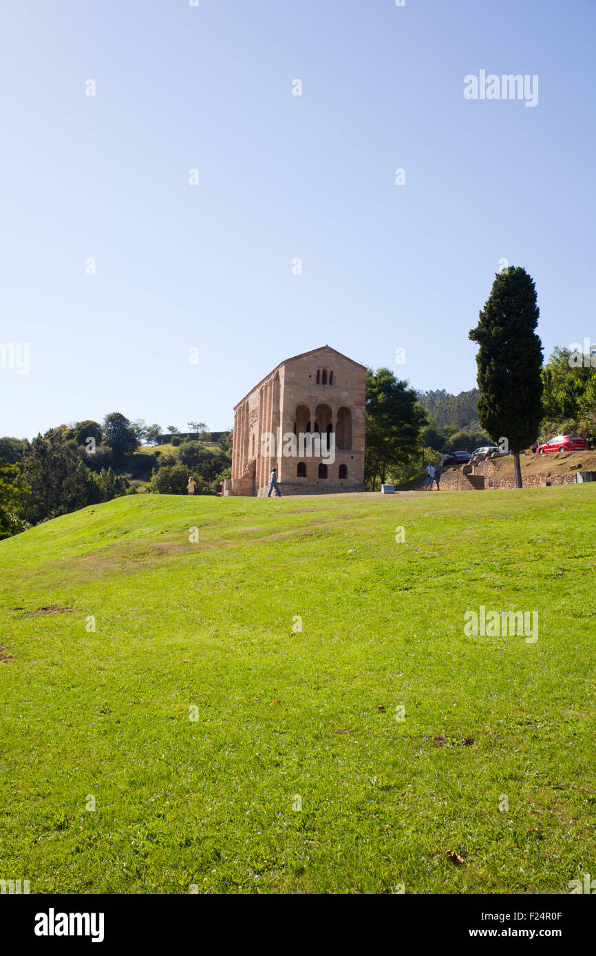 Santa Maria del Naranco, Oviedo, Asturias, Espagne Banque D'Images