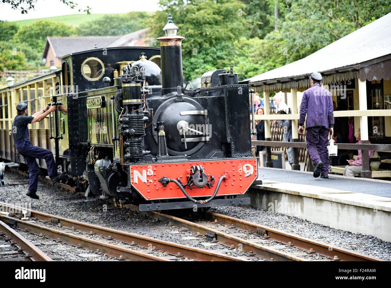 La vallée de fer de Rheidol (Gallois : Rheilffordd Rheidol mcg) est un 1 ft 11 3 1/4 po (603 mm) à voie étroite de chemin de fer à vapeur du patrimoine Banque D'Images