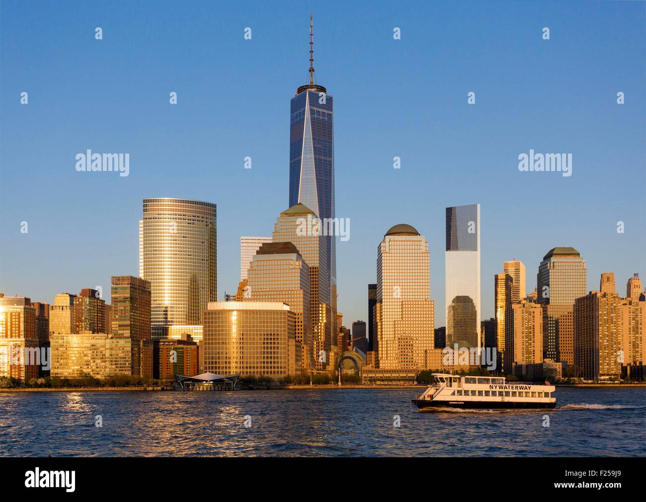 United States, New York, croisière autour de l'île de Manhattan, le One World Trade Center Banque D'Images