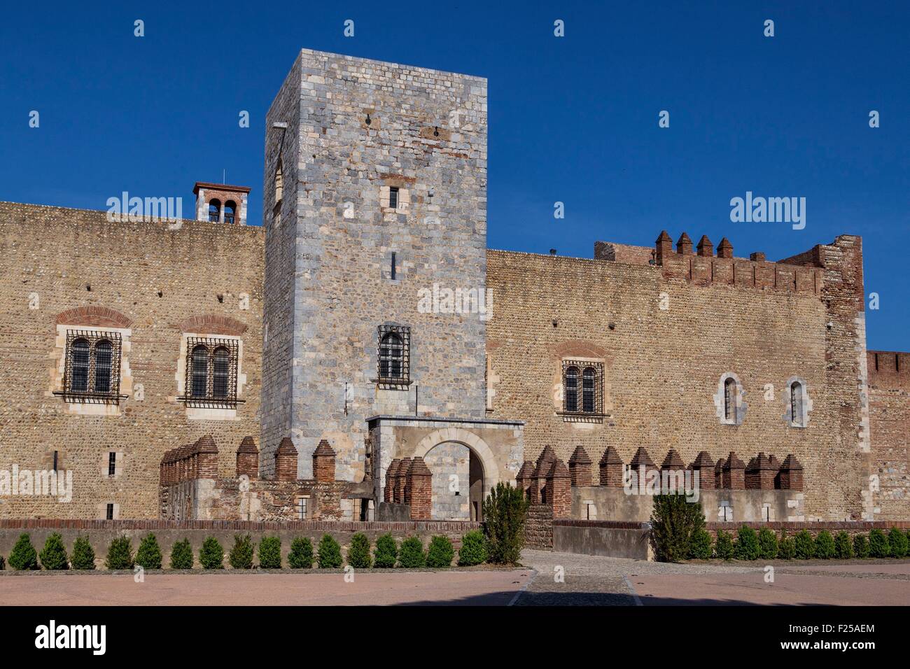 France, Pyrénées Orientales, Perpignan, Palais des Rois de Majorque, 13e siècle Banque D'Images France, Pyrénées Orientales, Perpignan, Palais des Rois de Majorque, 13e siècle Banque D'Images