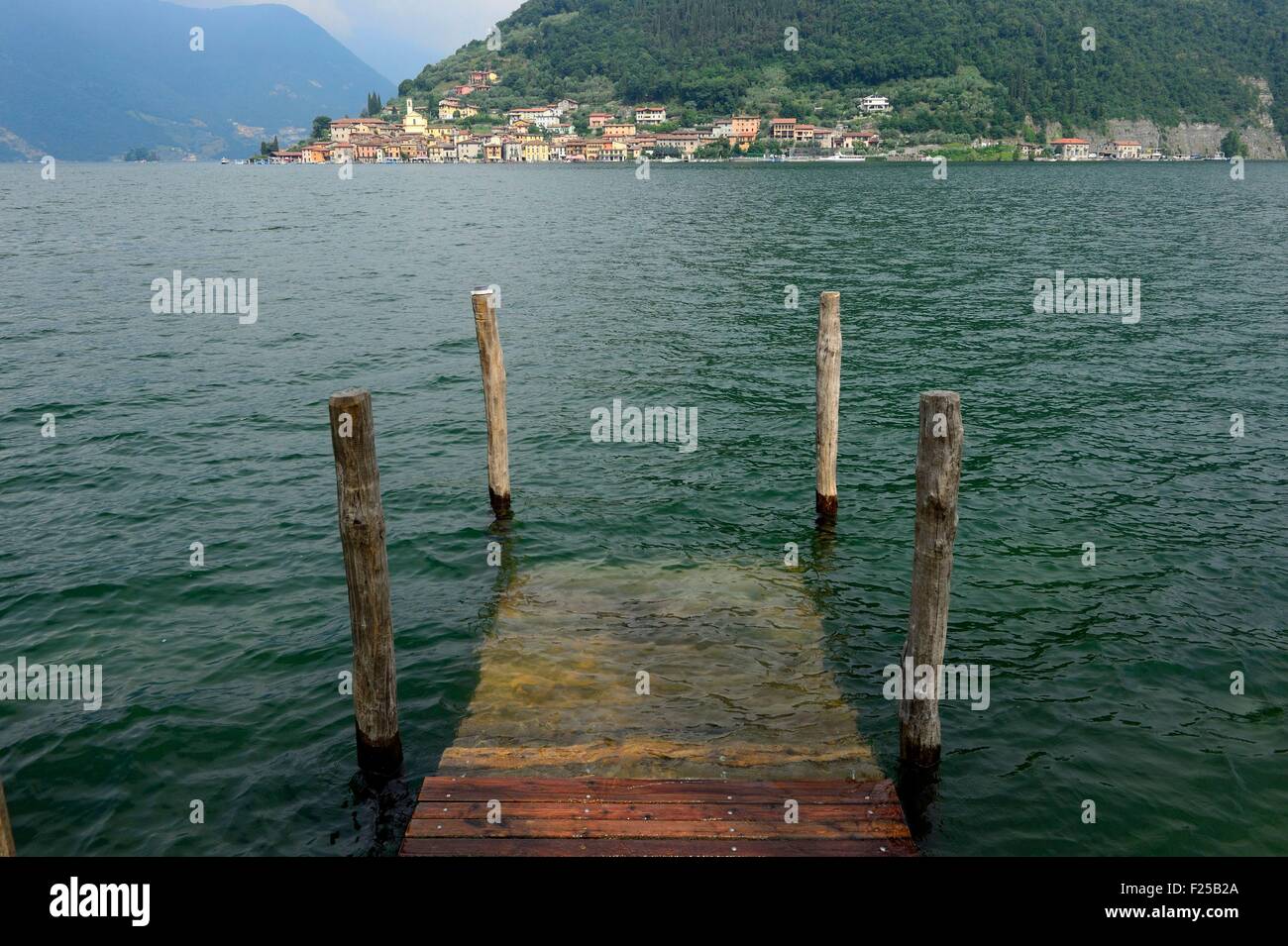 L'Italie, la Lombardie, le lac d'Iseo, l'île de Monte Isola Banque D'Images