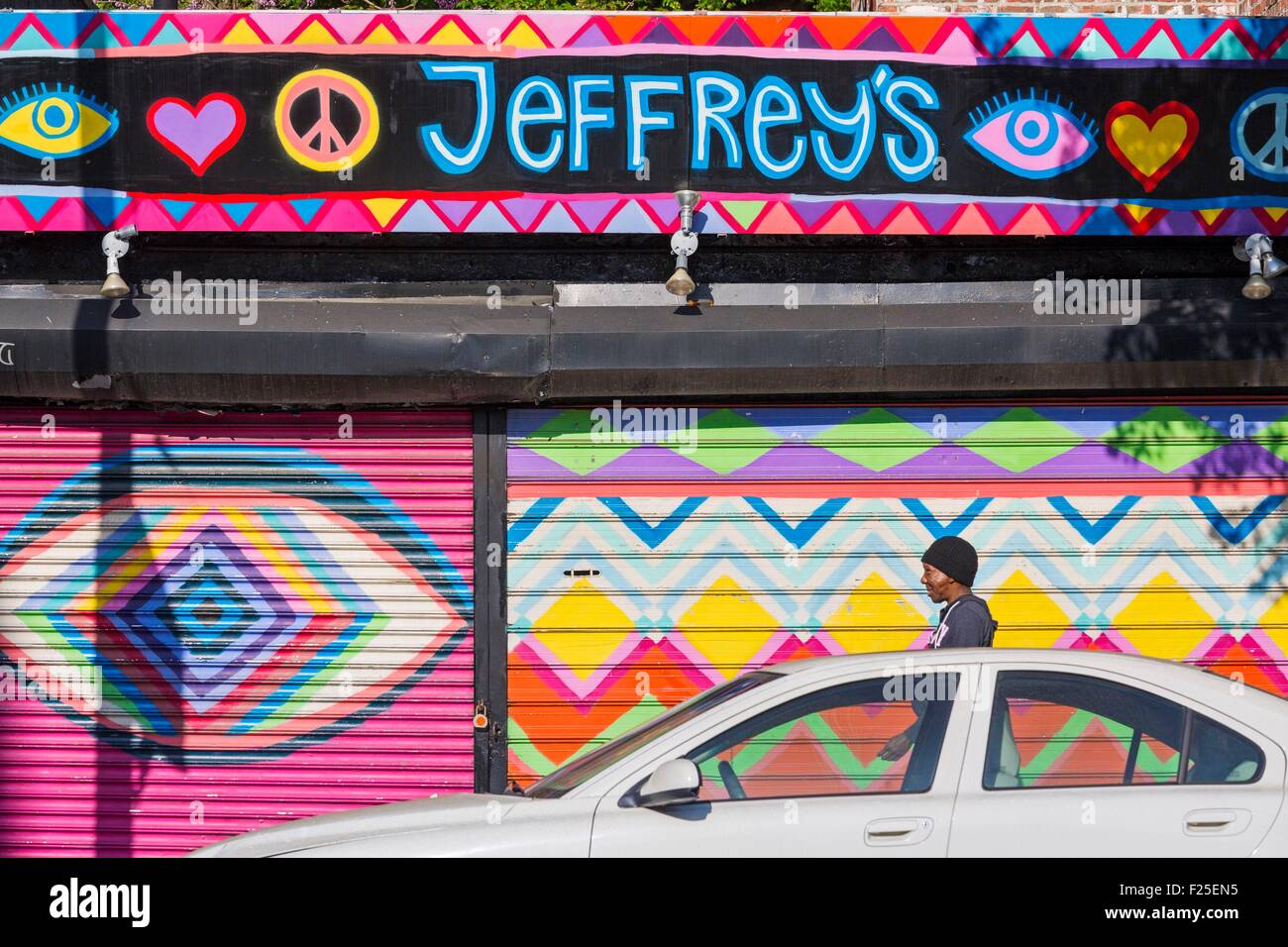 United States, New York, Brooklyn, Bedford Stuyvesant lit quartier atmosphère Alcatel : Banque D'Images