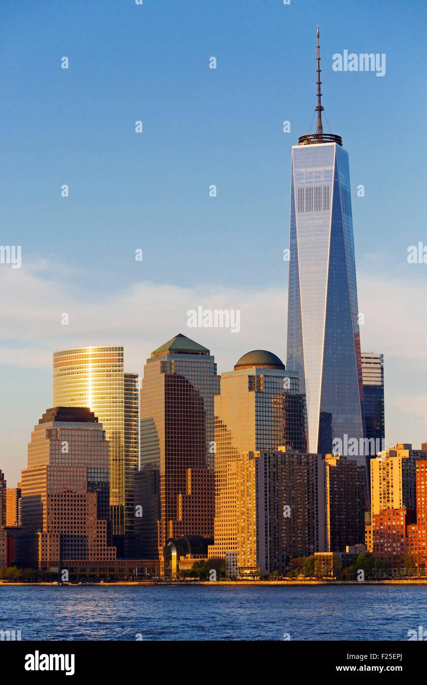 United States, New York, croisière autour de l'île de Manhattan, le One World Trade Center Banque D'Images
