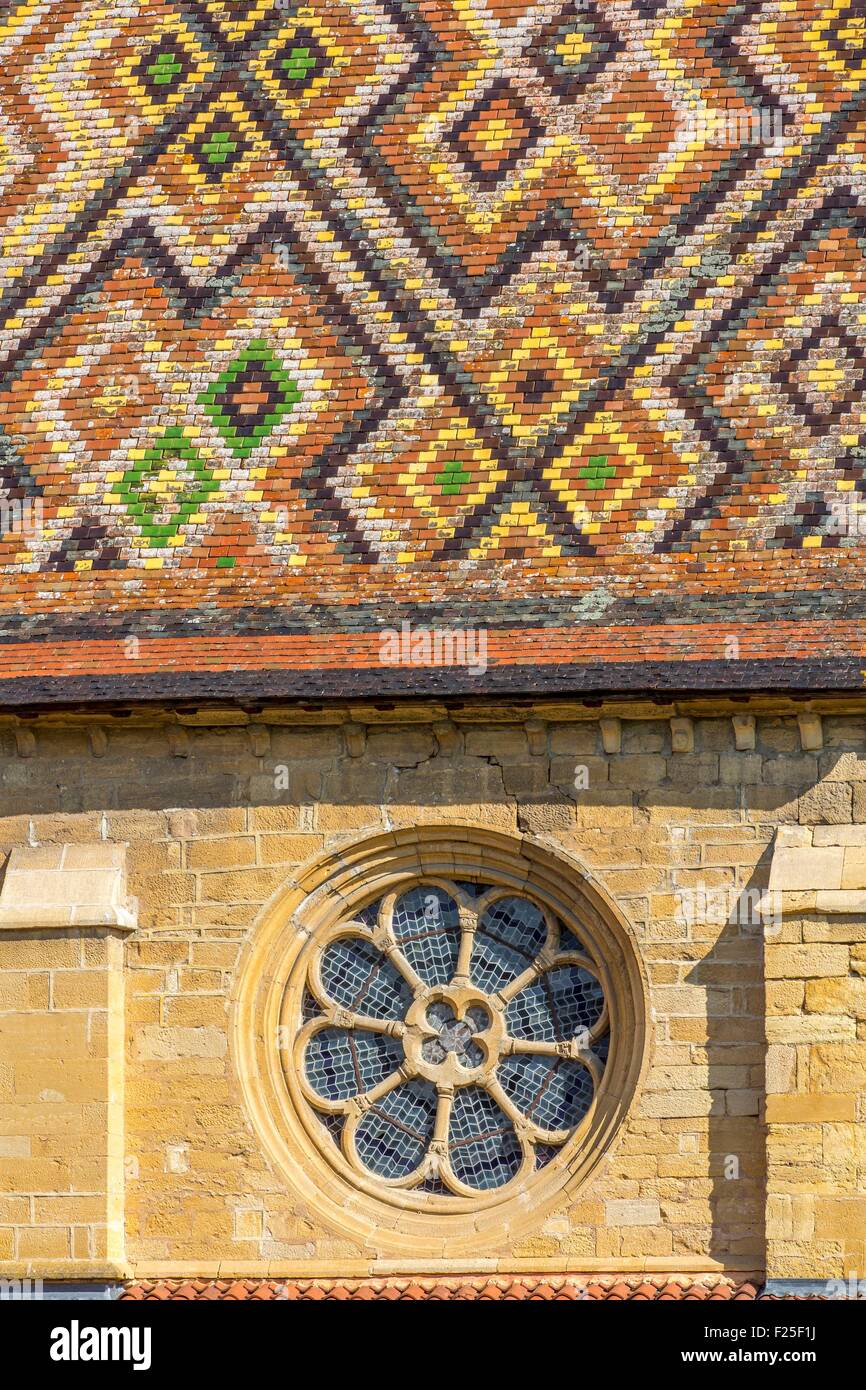 France, Loire, église de la Benisson Dieu, Brionnais Banque D'Images