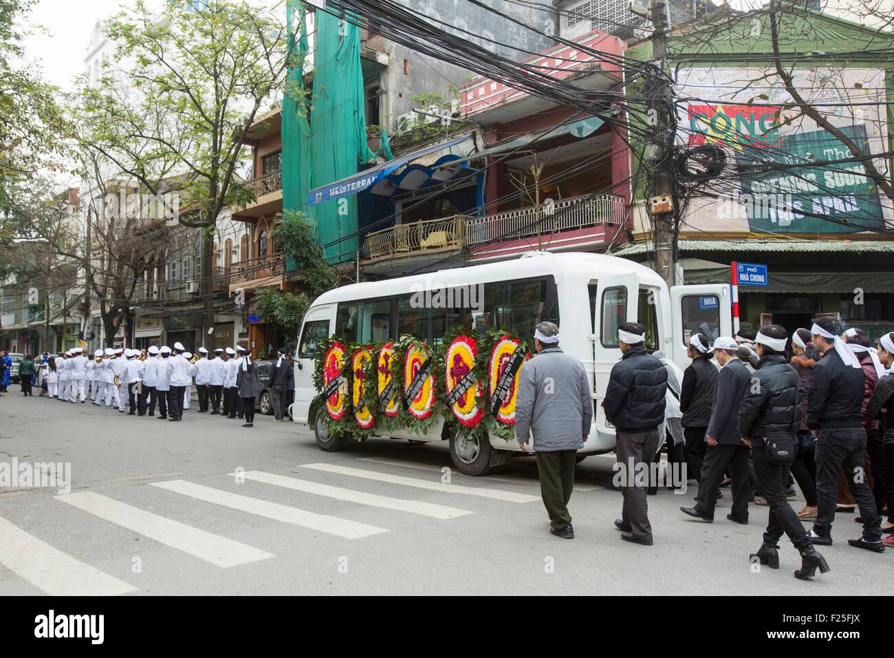 Vietnam, Hanoi, funérailles, près de la Cathédrale Banque D'Images